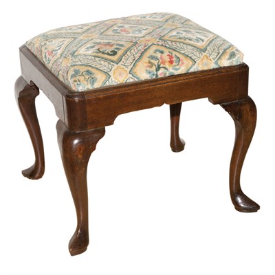 Lot 195 - Georgian Style Oak Stool Height 18 inches.