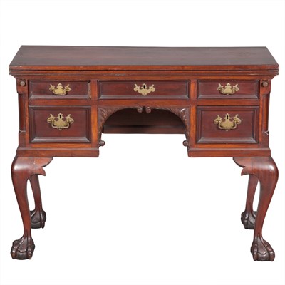 Lot 163 - Chippendale Style Mahogany Fold-Over Dressing...