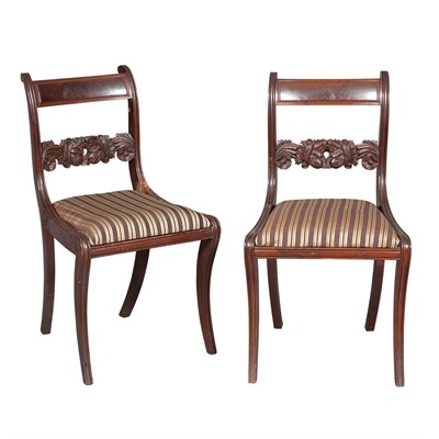 Lot 415 - Pair of Federal Style Mahogany Chairs