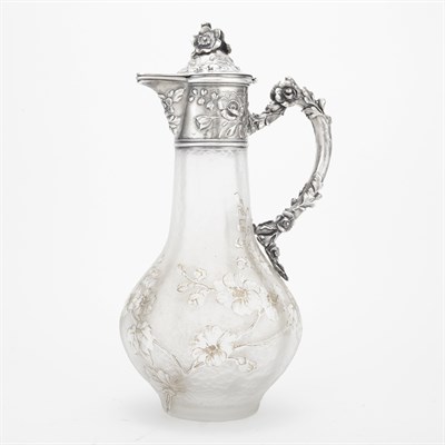 Lot 239 - Continental Art Nouveau Silver Mounted Glass...