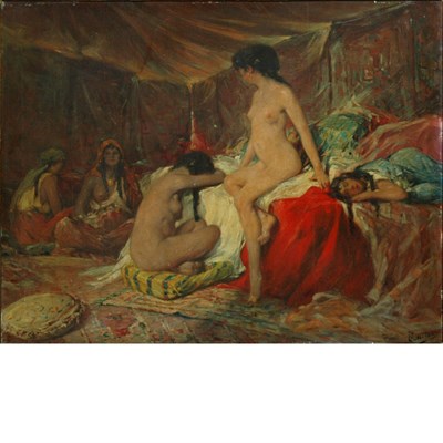 Lot 69 - Joseph Milon French, 1868-1947 Harem Signed Jh...