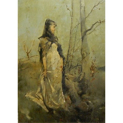Lot 8 - Attributed to Ferdinand Keller Woman in a...