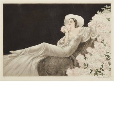 Lot 81 - Louis Icart LOVE'S BLOSSOM (H./C./I. 465) Hand-...