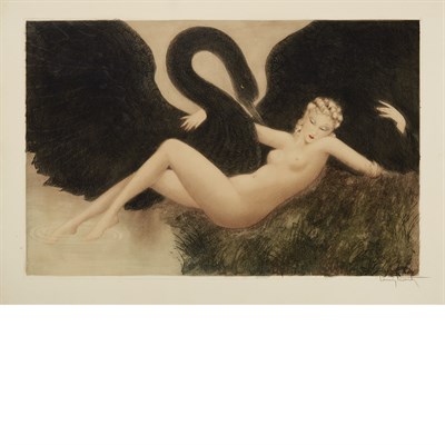 Lot 80 - Louis Icart LEDA AND THE SWAN (H./C./I. 436)...