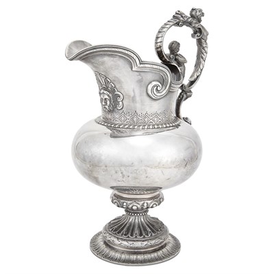 Lot 176 - American Coin Silver Water Pitcher of...