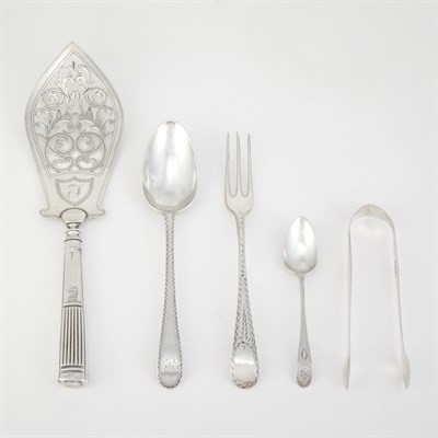 Lot 153 - Group of George III Silver Flatware Hester...