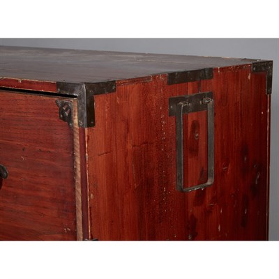 Lot 214 - Two Japanese Tansu Chests Meiji Period Each of...