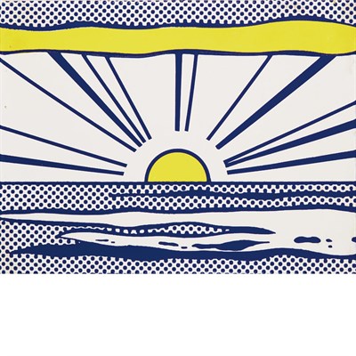 Lot 99 - Roy Lichtenstein SUNRISE (SEE C. P. 27) Baked...