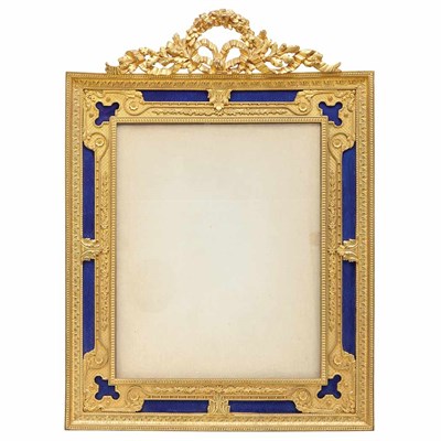 Lot 95 - Louis XVI Style Gilt-Bronze and Blue Enameled...