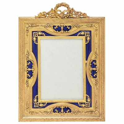 Lot 96 - Louis XVI Style Gilt-Bronze and Blue Enameled...