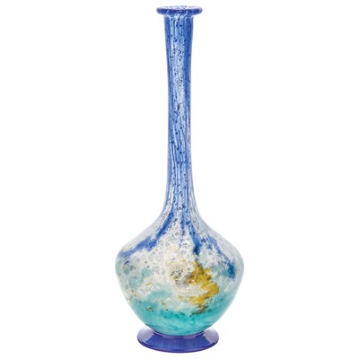 Lot 293 - Schneider Glass Bud Vase Circa 1925 and 1980...