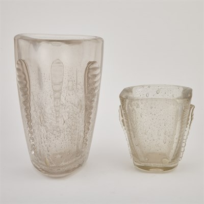 Lot 305 - Two Schneider Glass Vases Circa 1955...