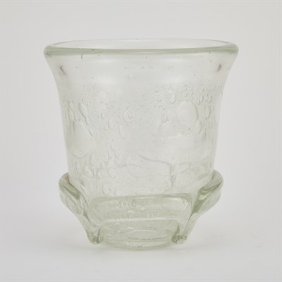 Lot 299 - Schneider Glass Vase Circa 1950 Of cylindrical...