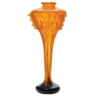 Lot 286 - Schneider Glass Vase Circa 1925 Of elongated...