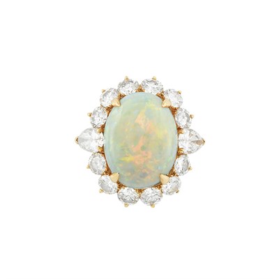 Lot 108 - Gold, Opal and Diamond Ring, Bulgari