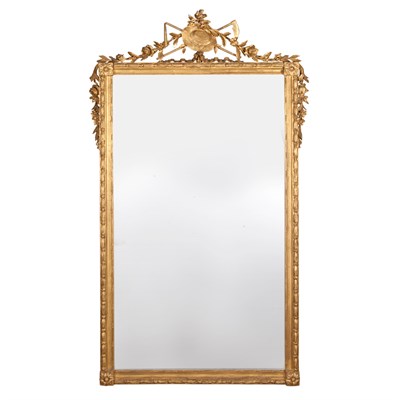 Lot 189 - Louis XVI Giltwood Mirror The rectangular...