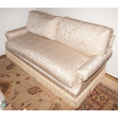 Lot 169 - Silk and Cut Velvet Upholstered Sofa Length 6...