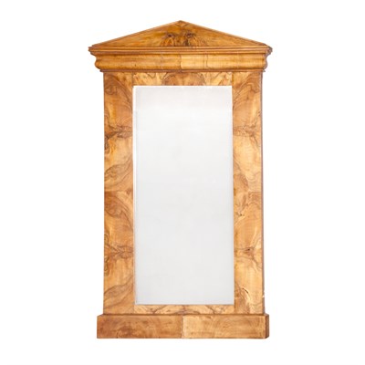 Lot 399 - Empire Walnut Console and Mirror Height of...