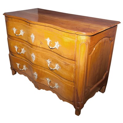 Lot 372 - Provincial Louis XV Fruitwood Commode Height...