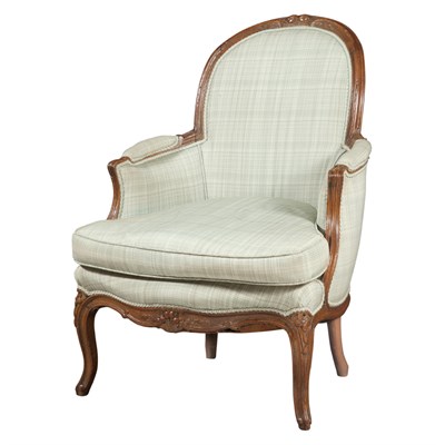 Lot 186 - Louis XV Beechwood Bergere en Cabriolet Mid...