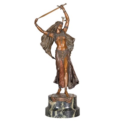 Lot 559 - Austrian Cold Painted Bronze Figure of Judith...