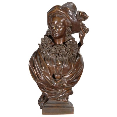 Lot 484 - Bronze Bust of a Female Clown After a model by...