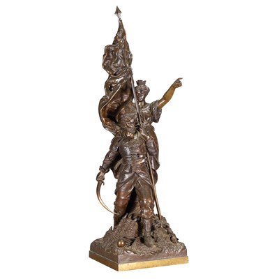 Lot 472 - French Bronze Allegorical Group Titled La...