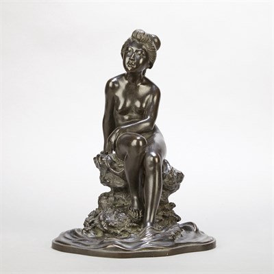 Lot 418 - Japanese Bronze Figure of a Female Nude Bather...