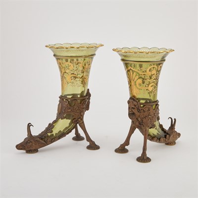 Lot 146 - Pair of Neoclassical Style Bronze and Gilt...