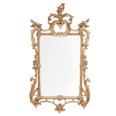 Lot 557 - Rococo Style Giltwood Mirror The rectangular...
