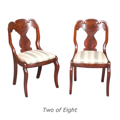 Lot 442 - Set of Eight Victorian Mahogany Side Chairs...