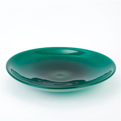 Lot 493 - Green Glass Charger Contemporary Diameter 16...
