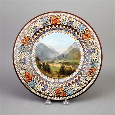 Lot 498 - Continental Pottery Cabinet Plate Decorated...