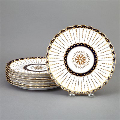 Lot 499 - Set of Eight Copelands Porcelain Dessert...