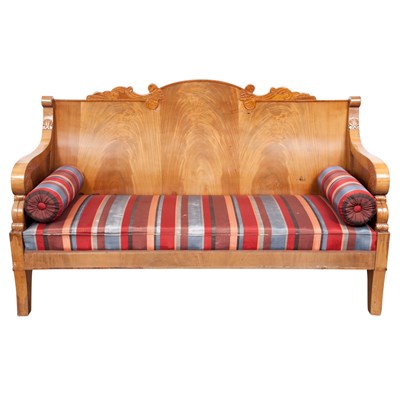 Lot 1017 - Biedermeier Mahogany Sofa Length 6 feet 3 inches.