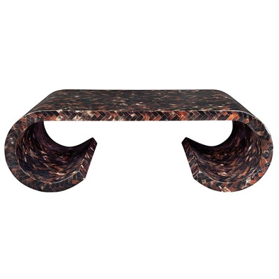 Lot 280 - Tessellated Horn Low Table Height 16 1/2...
