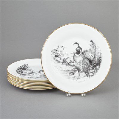 Lot 568 - Set of Eight Boehm Porcelain Service Plates...