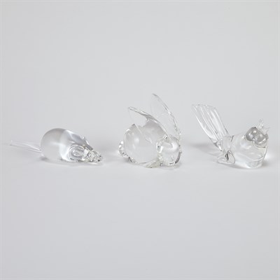 Lot 525 - Group of Three Steuben Glass Figures of...
