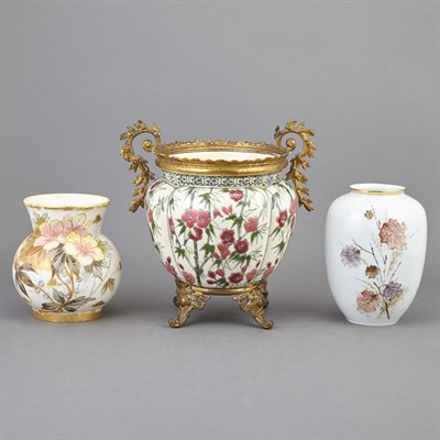 Lot 528 - Group of Three Continental Ceramic Vases...