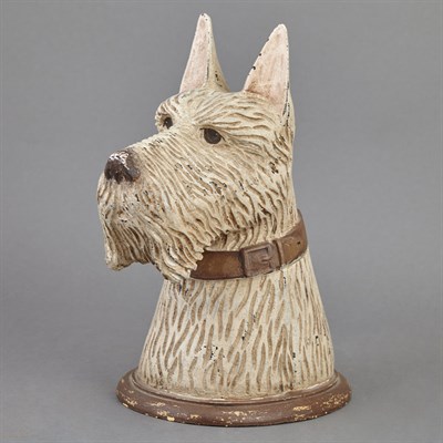 Lot 543 - Painted Dog-Form Box Height 9 1/2 inches.