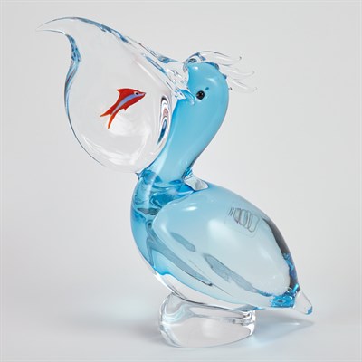 Lot 544 - Italian Glass Figure of a Pelican Oggetti...
