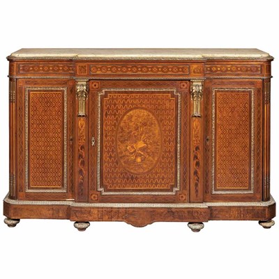 Lot 181 - Napoleon III Gilt-Bronze Mounted Marquetry and...