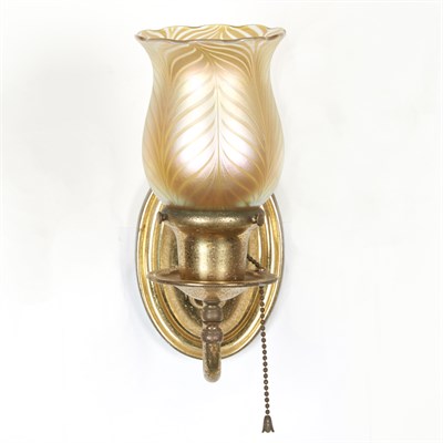 Lot 413 - Pair of Carder Steuben Gold Aurene Glass and...