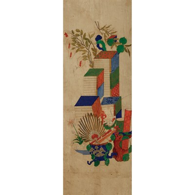 Lot 448 - Framed Asian Ink on Paper Picture Height...