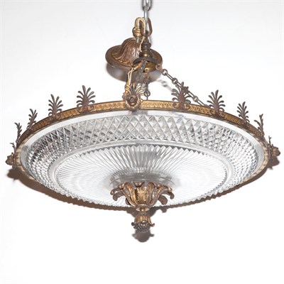 Lot 439 - Neoclassical Style Gilt-Metal and Cut Glass...