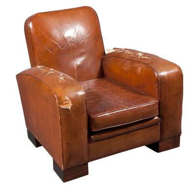 Lot 532 - Art Deco Leather Club Chair