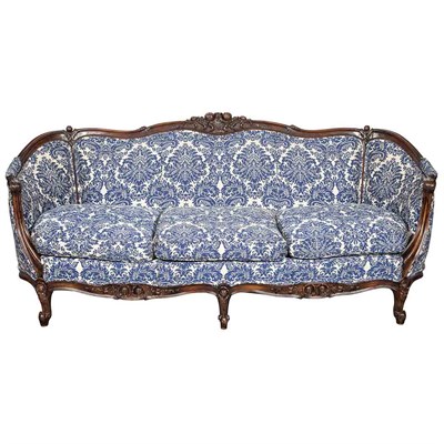 Lot 153 - Rococo Style Carved Mahogany Settee and...