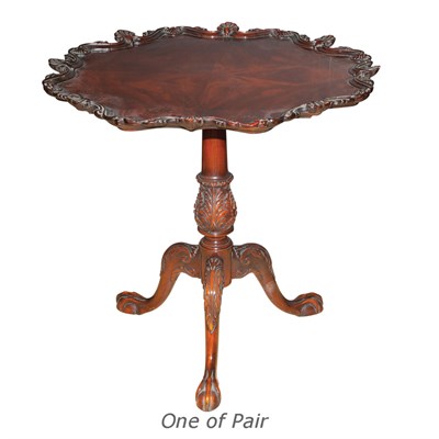Lot 259 - Two George III Style Mahogany Tea Tables...