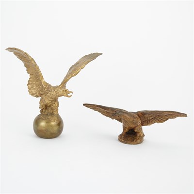 Lot 551 - Two Gilt-Metal Figures of Eagles Height of...