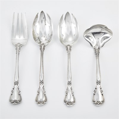Lot 556 - Group of Four Gorham Serving Pieces In the...